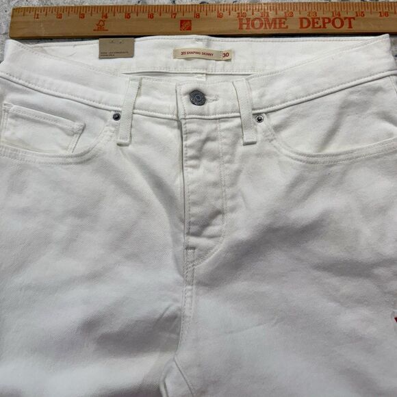 NEW Levi’s 311 Shaping Skinny Jeans 30x30 (Medium) - White - Picture 6 of 9
